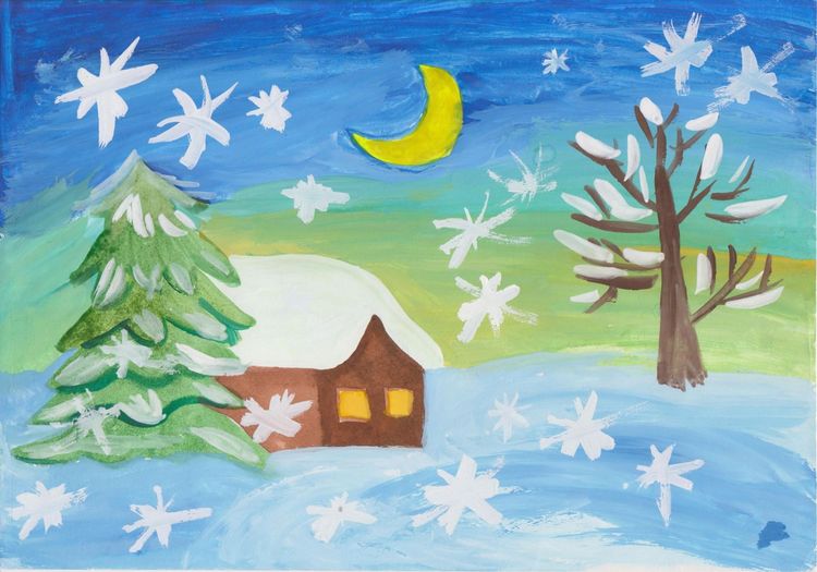 7 лучших сочинений по картине «Зима пришла. Детство» (для 2 класса)