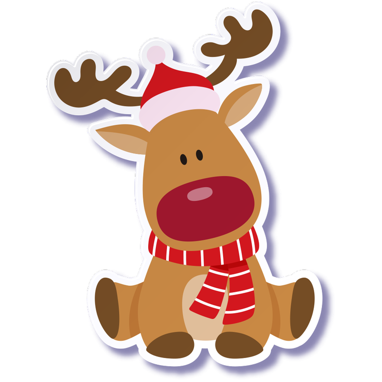 Рисунок оленя на новый год. Рудольф олень Санты. Рудольф олень Санта Клауса. Рождественский олень Рудольф. Олень мультяшный.
