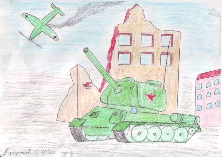 Рисунки на военную тему для срисовки - фото