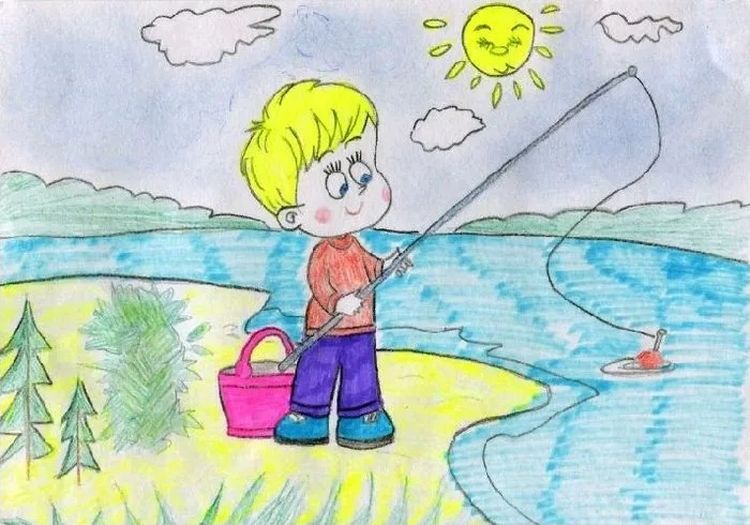 Лучший день каникул. Летние рисунки. Рисунок на тему лето. Летний рисунок для детей. Летние каникулы рисунок.