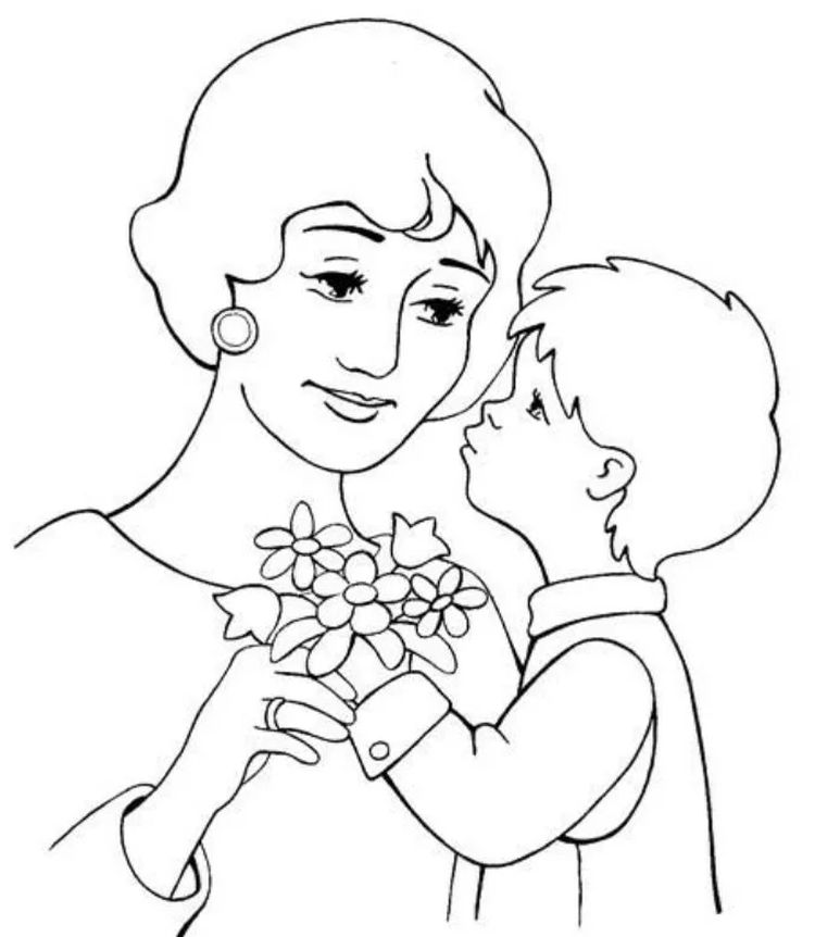 Шаблоны ко дню матери 2 класс. Раскраска для мамы на день матери. Рисунок ко Дню матери. Рисунок на день матери легкий. Мама раскраска для детей.